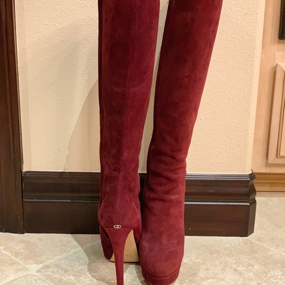 Christian Dior Red Suede 6” Boots - Picture 3 of 8